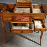 Period dressing table and writing desk in fruitwood, Louis XV style.