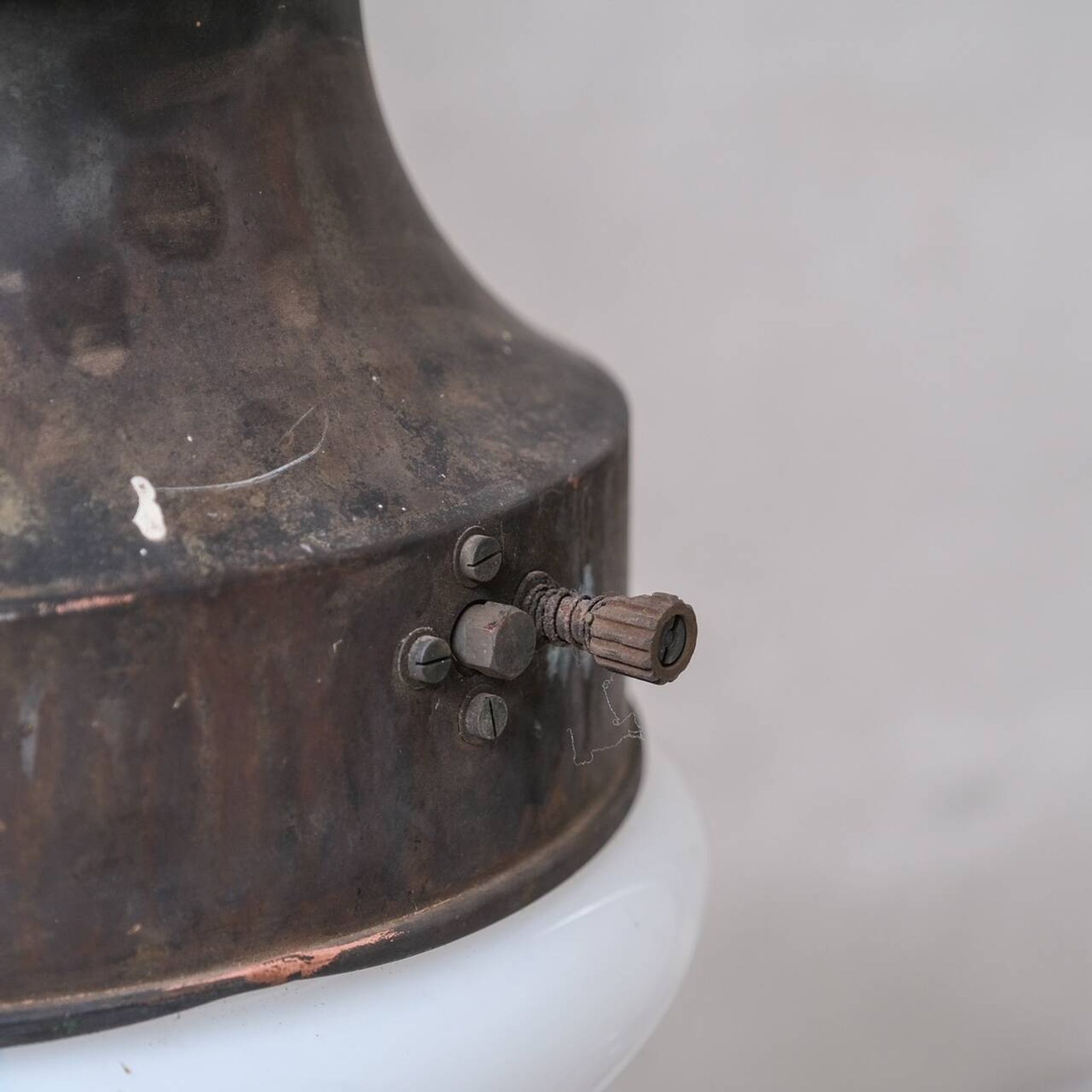 Suspension antique xxl métal et verre