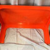 Friendly vintage orange rectangular coffee table gilac n°1871
