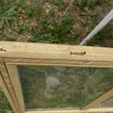 Beveled wall mirror with engravings 40s-50s