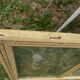Beveled wall mirror with engravings 40s-50s