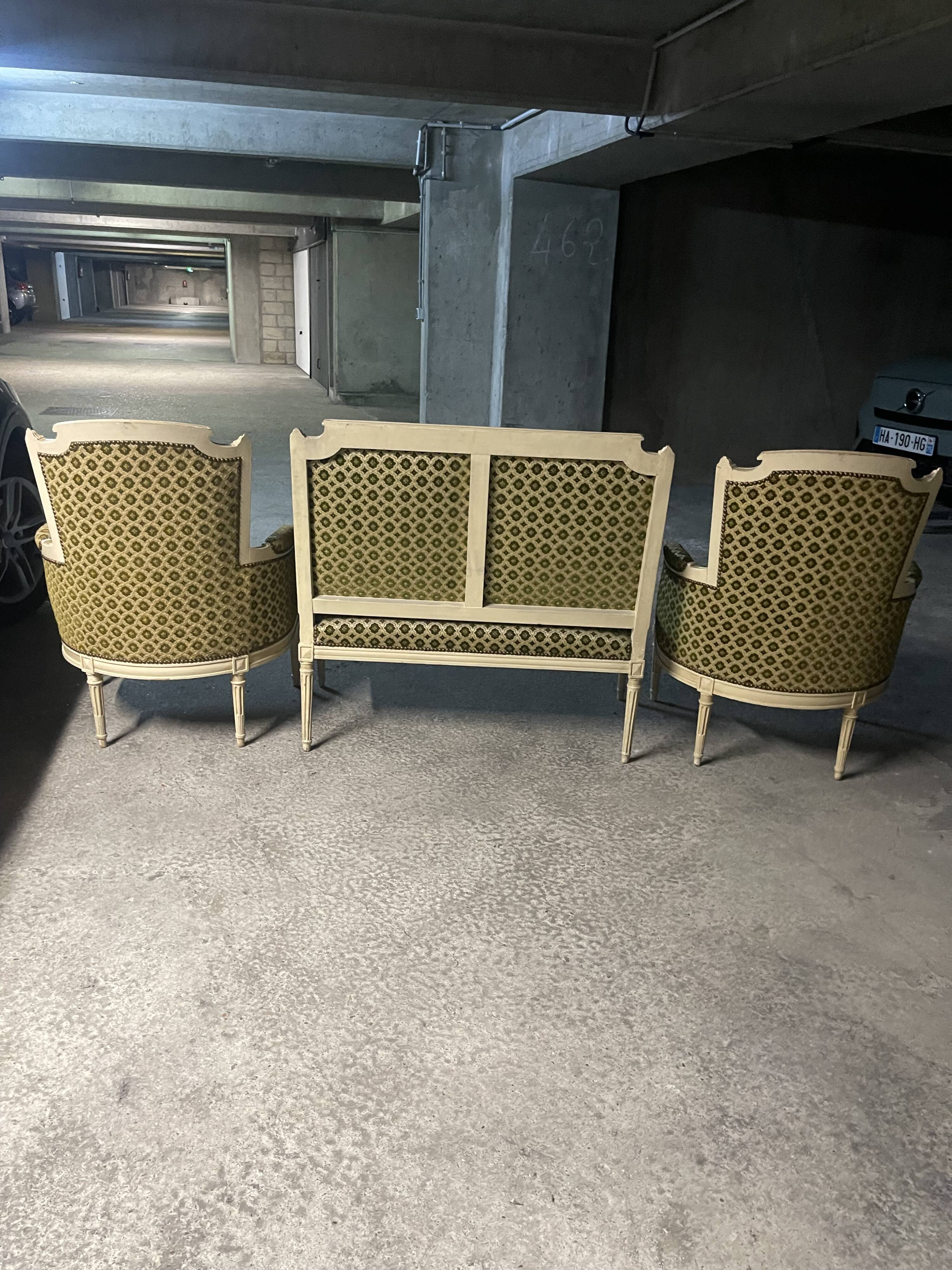 Bergère chair + 2-seater sofa