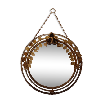Mirror in iron gold 1960, 58x85cm