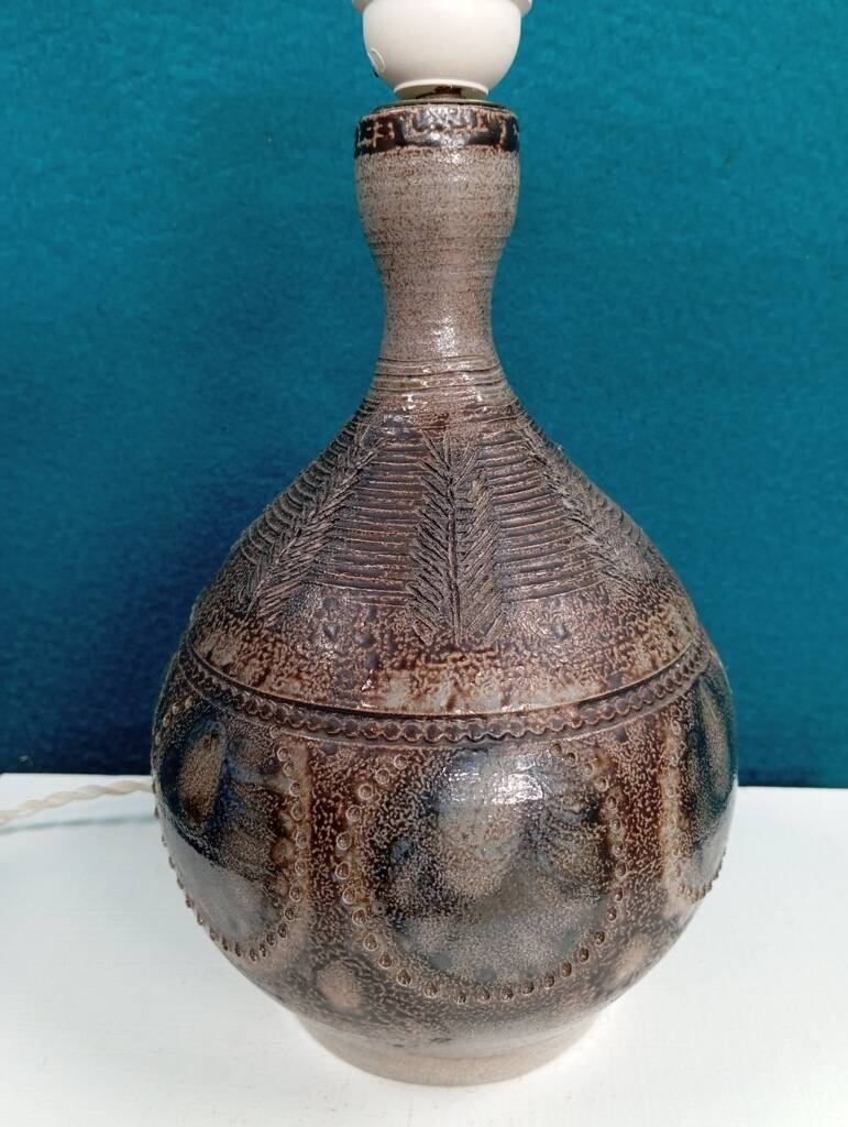 Ceramic lamp base by Jean Claude Courjault for Keraluc