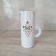 Large white jug with a pink pattern