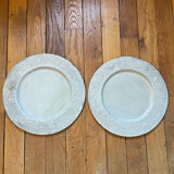 Pair of trays under plates Gray
