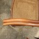 Fauteuil bureau bois courbé et cannage