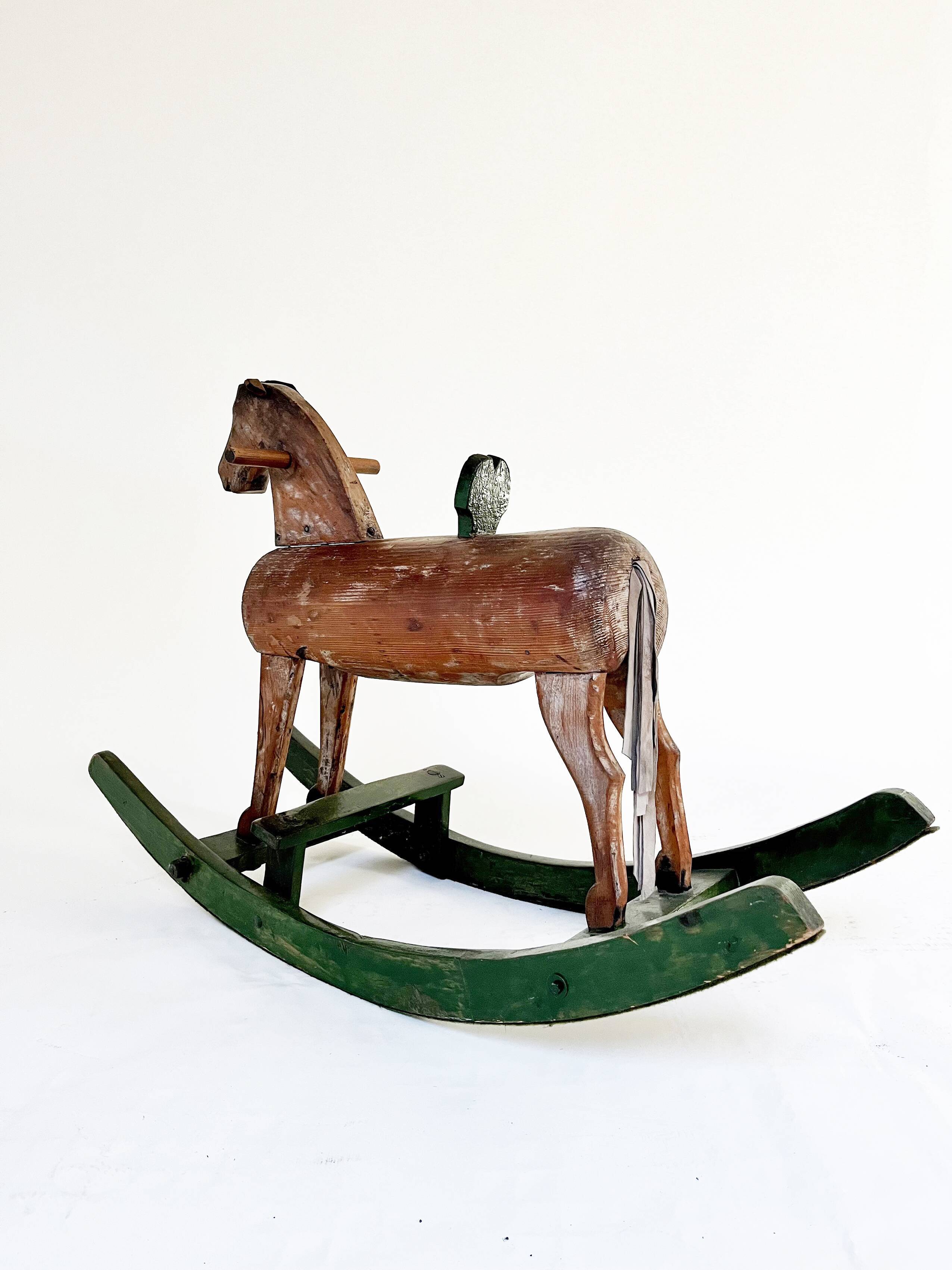 Wooden rocking horse