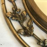 Golden bronze round mirror 37cm