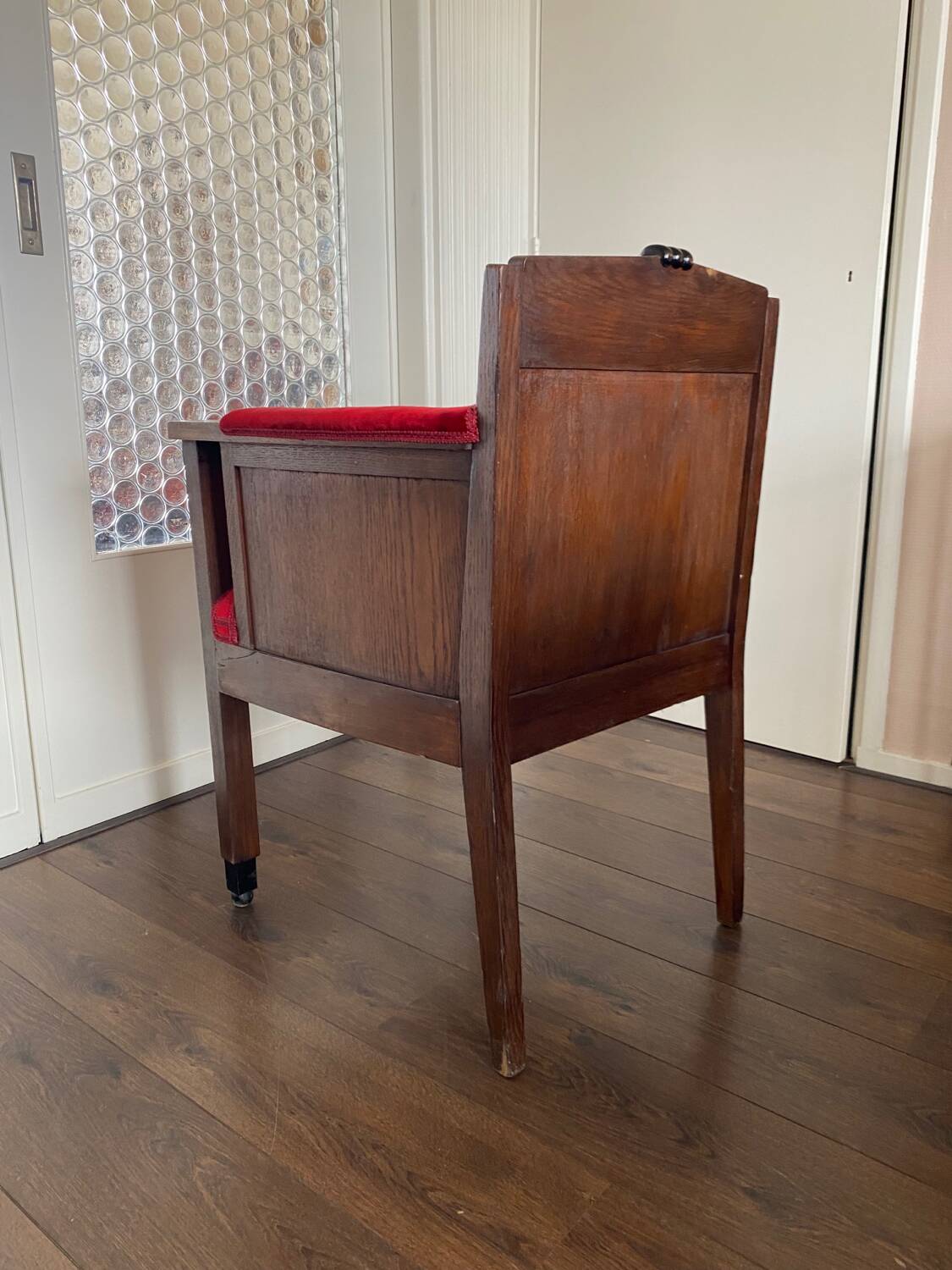Bureau ou Chaise d'Appoint Art Déco en Chêne de l'École d'Amsterdam, années 1920