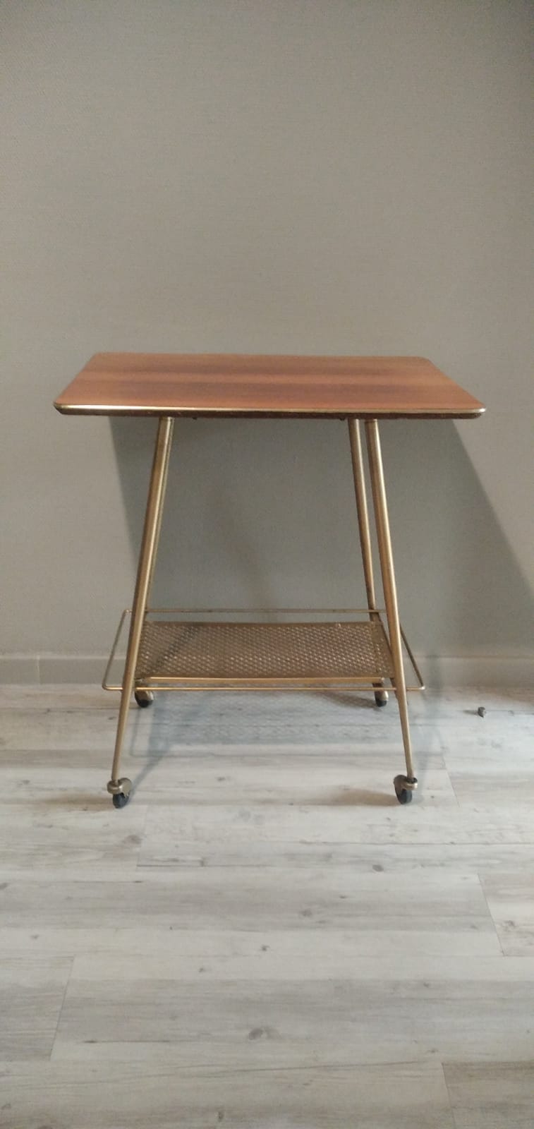 Vintage trolley gilded 1960