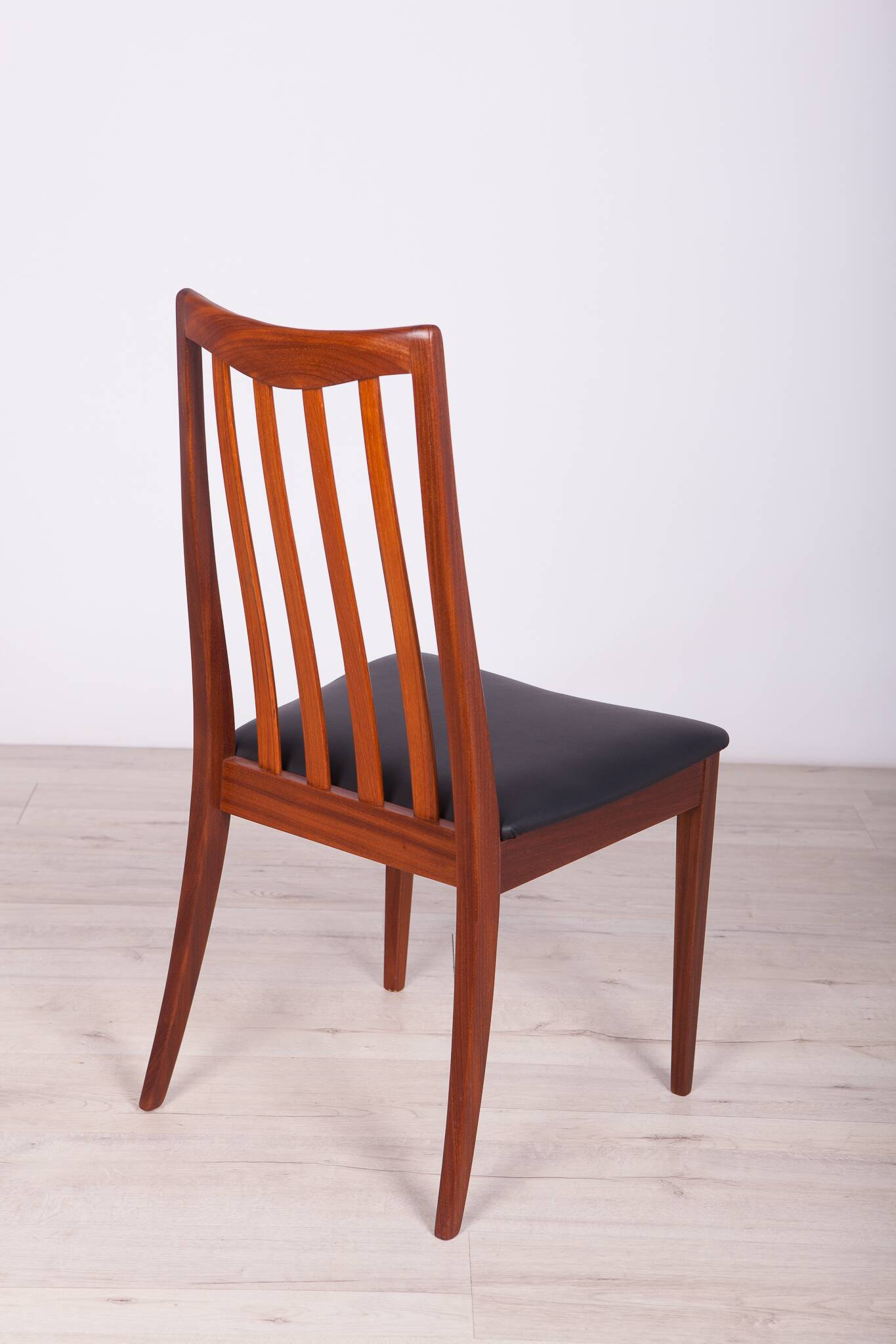 Vintage Teak & Leather Dining Chairs by Leslie Dandy for G-Plan, 1960s, Set of 4