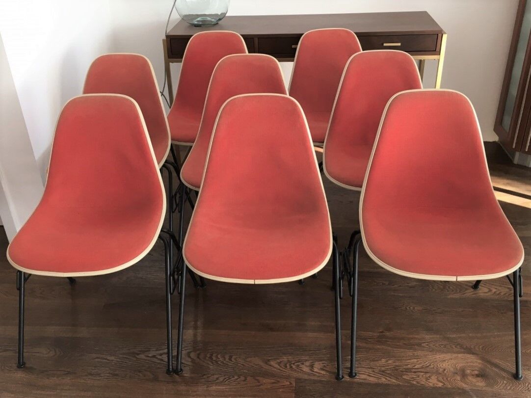 Series of 8 chairs DSS Charles Eames for Herman Miller, 1970