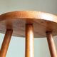 Vintage solid blond wood bar stool