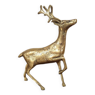 Brass deer figurine