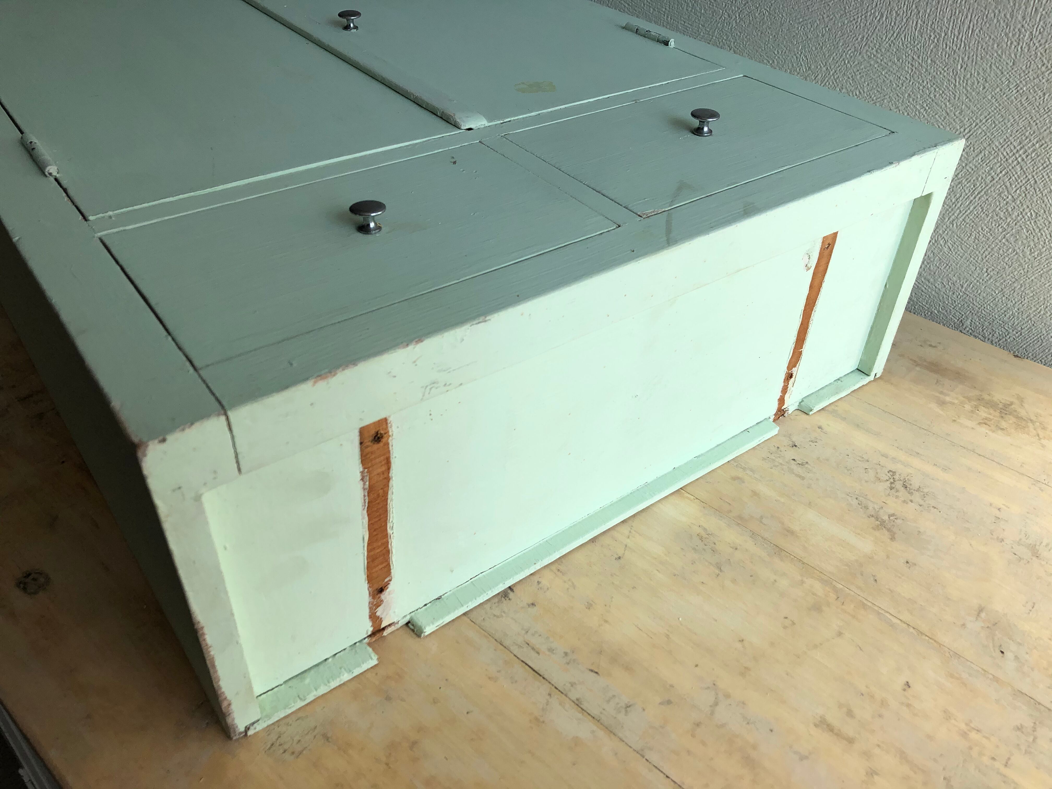 Patinated medicine cabinet