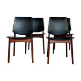 4 Danish teak chairs by Arne Hovmand Olsen