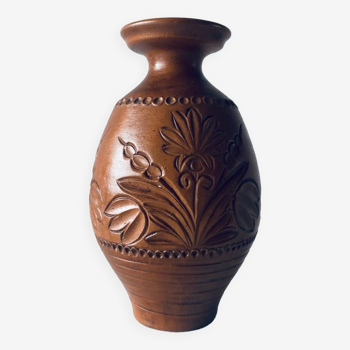 Bohemian vase in glazed clay