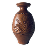 Bohemian vase in glazed clay