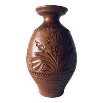 Bohemian vase in glazed clay