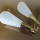 Applique double en perspex et métal doré années 50 60