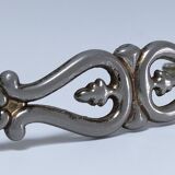 Six Huwil metal handles for neo-classical drawers from the 60s