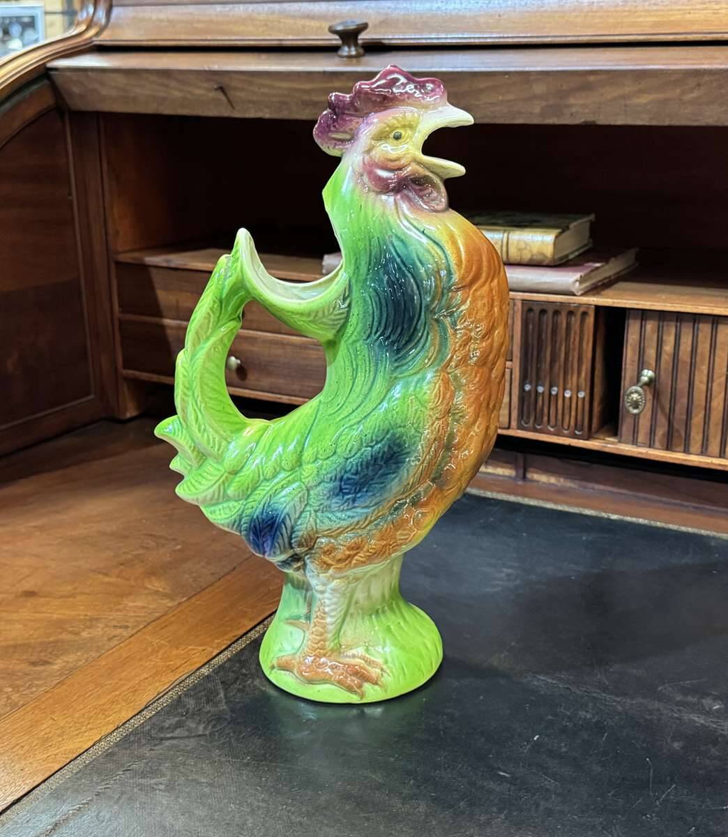 St Clément earthenware pitcher, 1950s rooster.