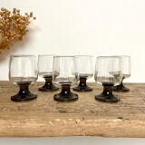 6 verres à liqueur vintage