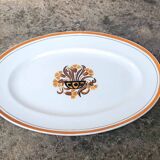 Plat ovale Creil et Montereau modèle Oeillet