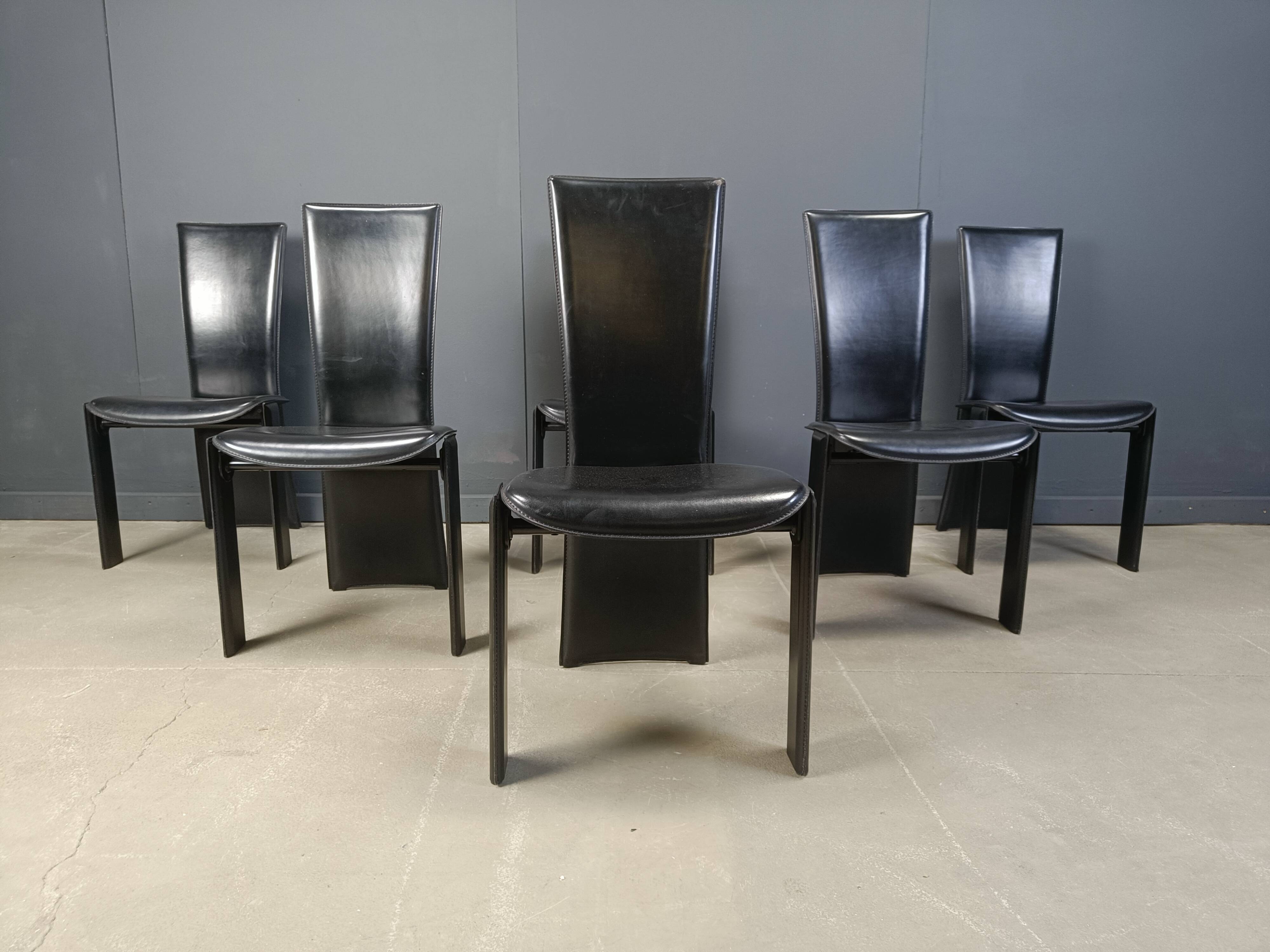 Vintage dining chairs by Pietro costantini, 1980s, set of 6