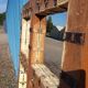 Old Burmese teak mirror with copper fittings