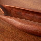 Organically Carved Serving Tray in Teak, 1950s Denmark