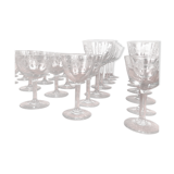 Service de verres en cristal taillé 42 pièces