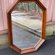 Vintage octagonal mirror in solid wood 70x50cm