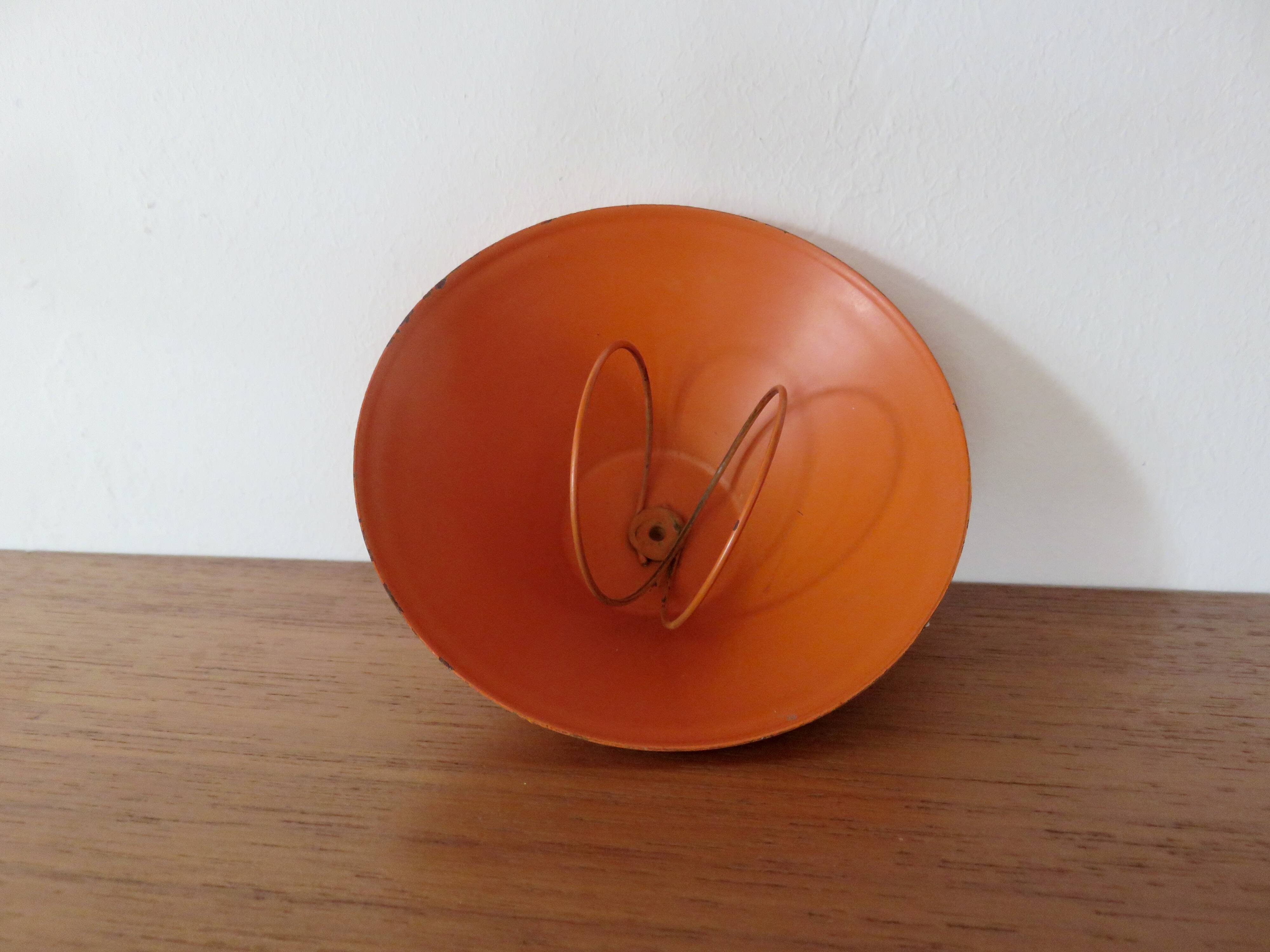 Lampe pince " champignon " orange années 60 70