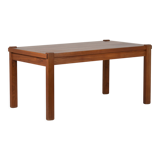 Blond solid elm table, seltz house, 1960s