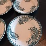 4 iron earth soup plates. Iris model.