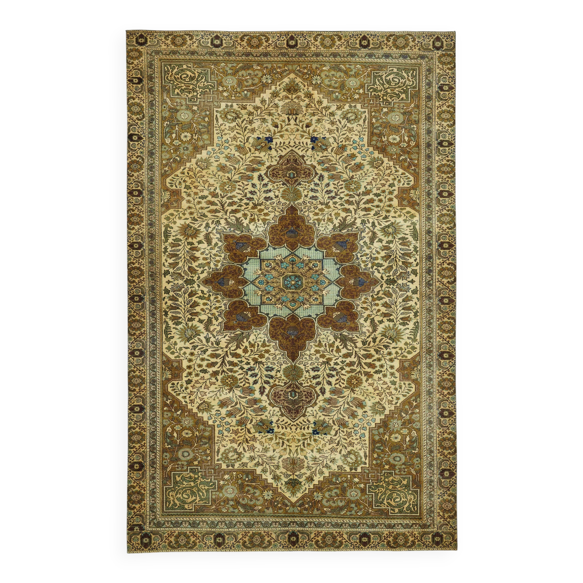 Turkish Wool Vintage Kayseri Rug 178 cm x 291 cm