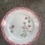 6 mismatched dinner plates, 2 Aude models and 4 Epernay Sarreguemines and Digoin models,
