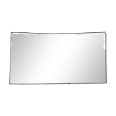 Chiseled trapeze mirror 43x23cm