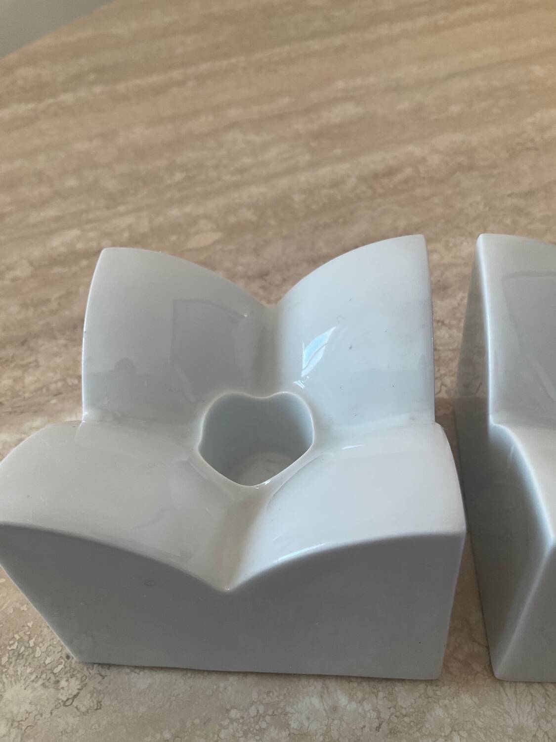 Trio of Arzberg Germany porcelain candle holders