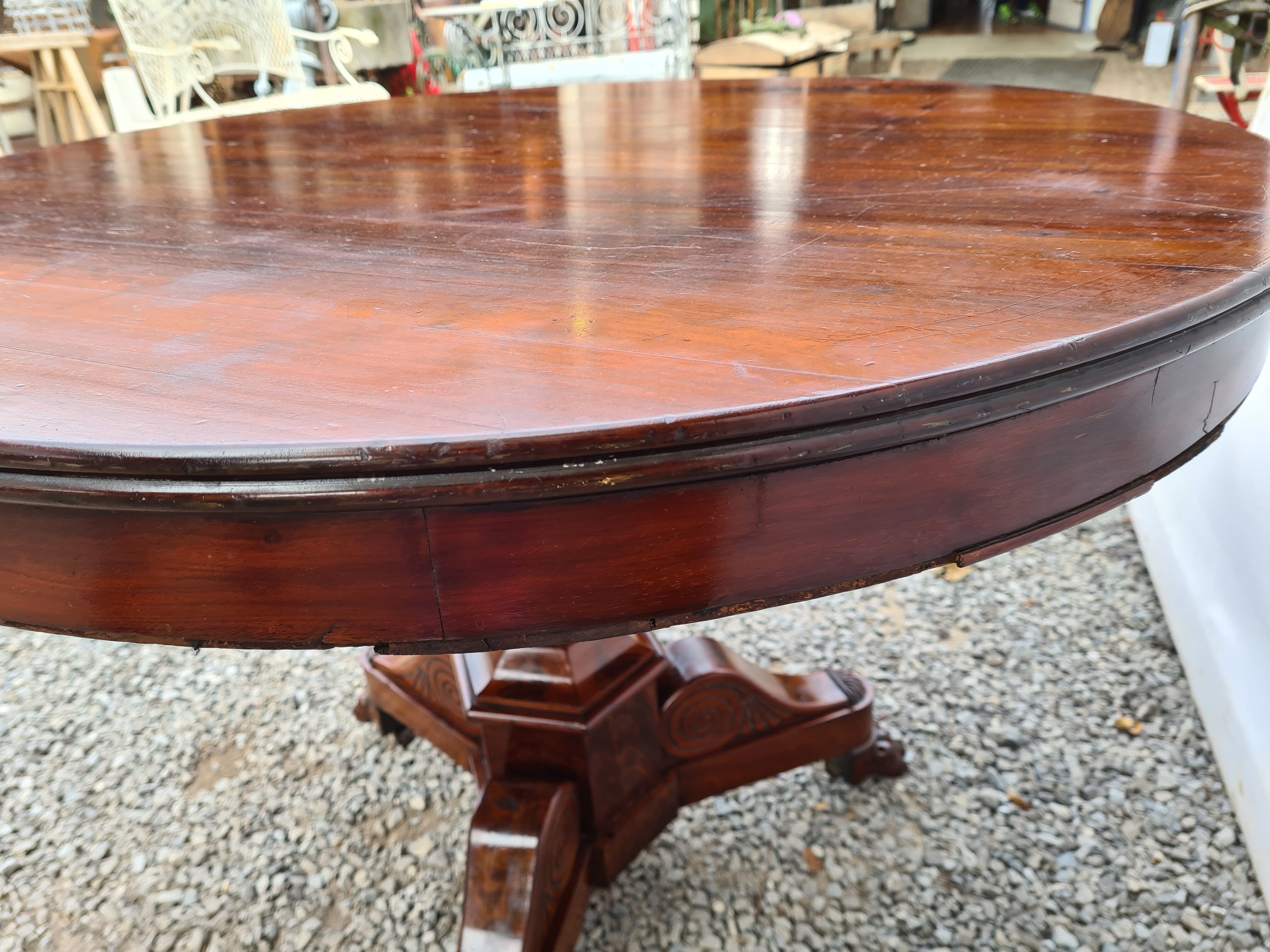 Mahogany empire table