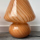 Pair of blown glass bedside lamps, Murano style, 1980s