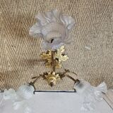 Bronze chandelier art deco 3 tulips