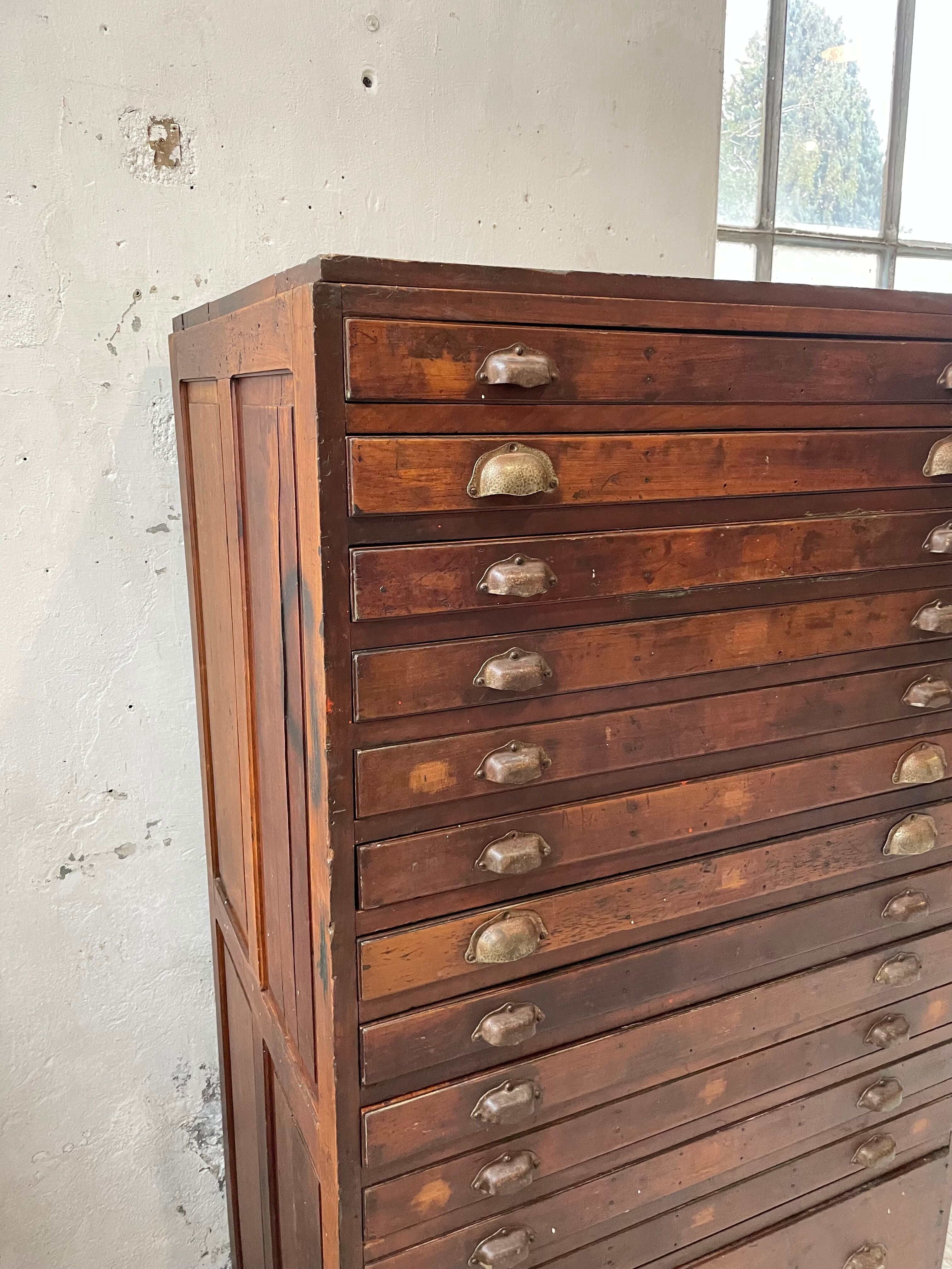 Workshop furniture printing with drawers XL oak
