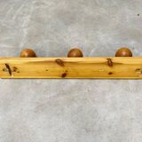 Wall coat rack hook pine balls