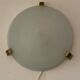 French ceiling light, design Jean Perzel, model 2004 in glass and bronze, 20th century