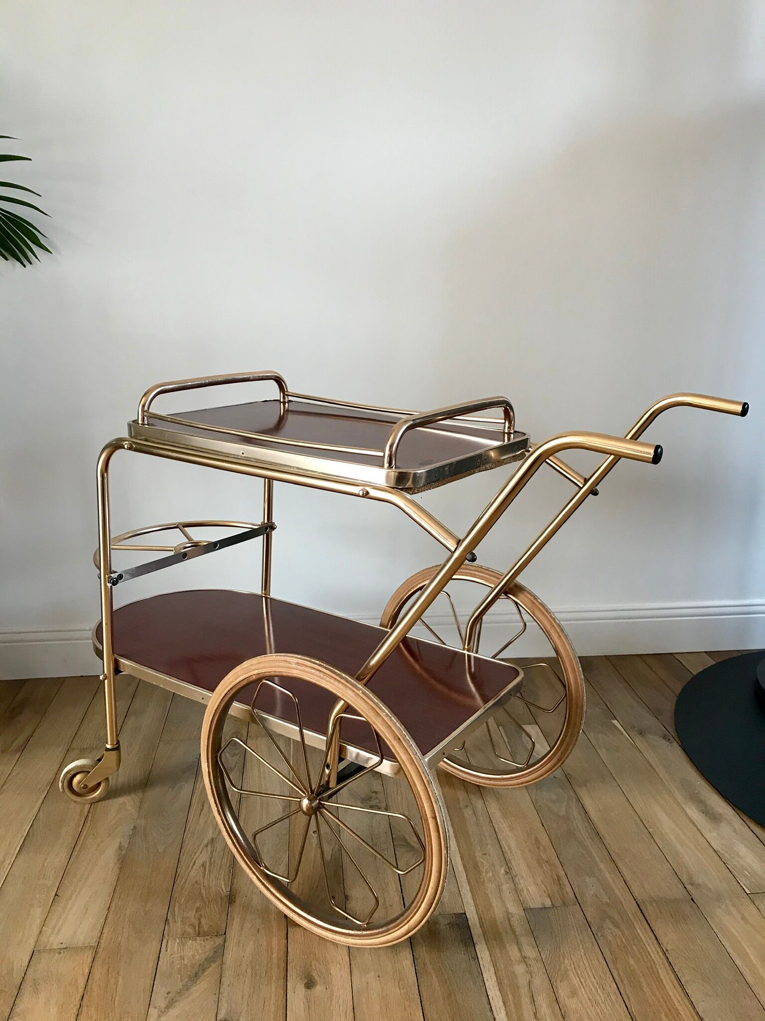 Golden rolling dessert in formica