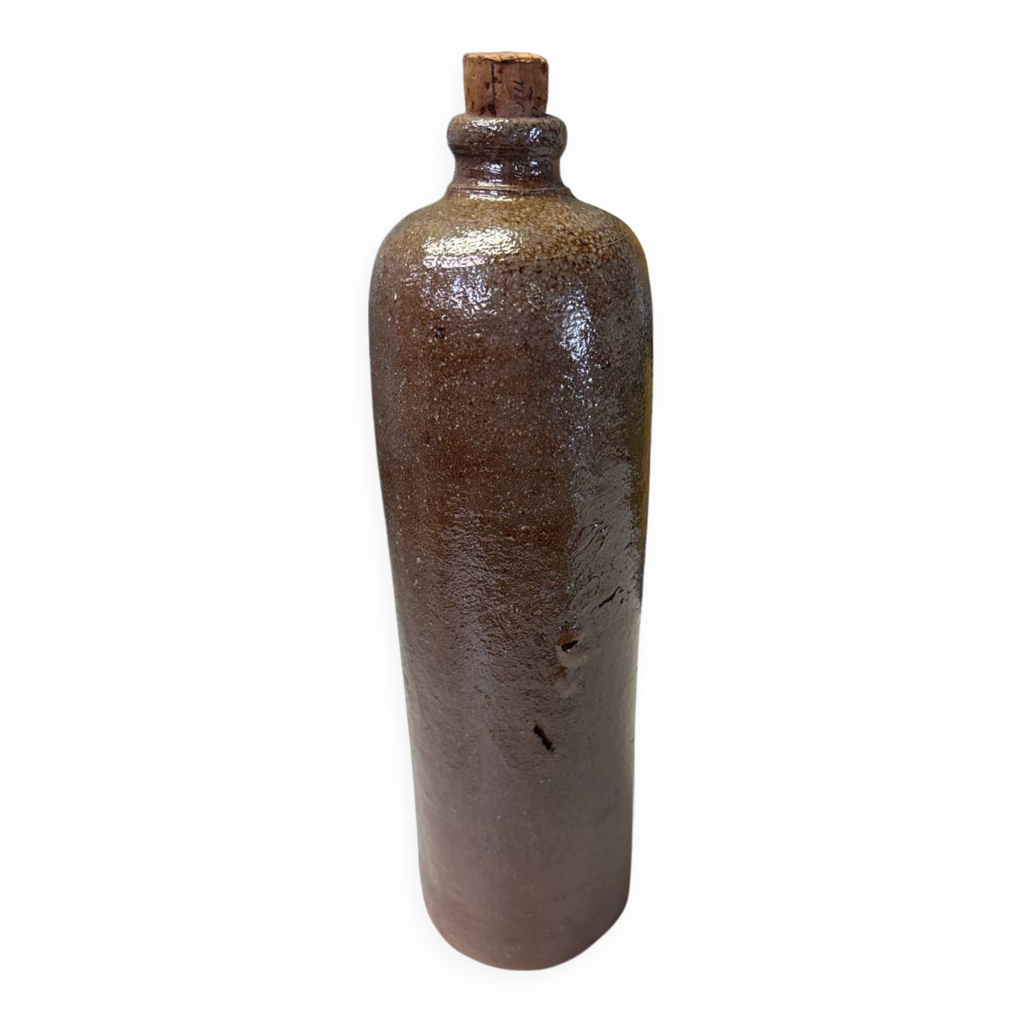 Antique grey stoneware bottle