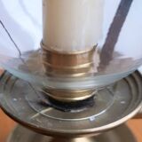 In brass and glass candleholder